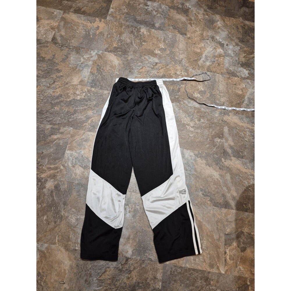 Vintage 90s/00s Athletic Works Black And White Snap Up Track Sports Pants Large